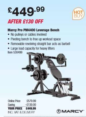 Marcy Pro PM4400 Leverage Bench