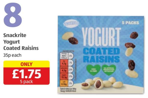 Snackrite Yogurt Coated Raisins