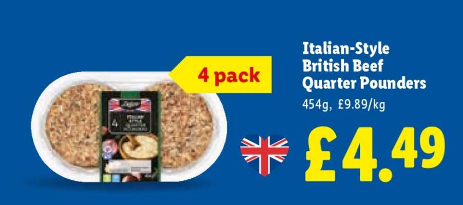 Italian-Style British Beef Quarter Pounders