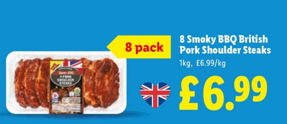 8 Smoky BBQ British Pork Shoulder Steaks