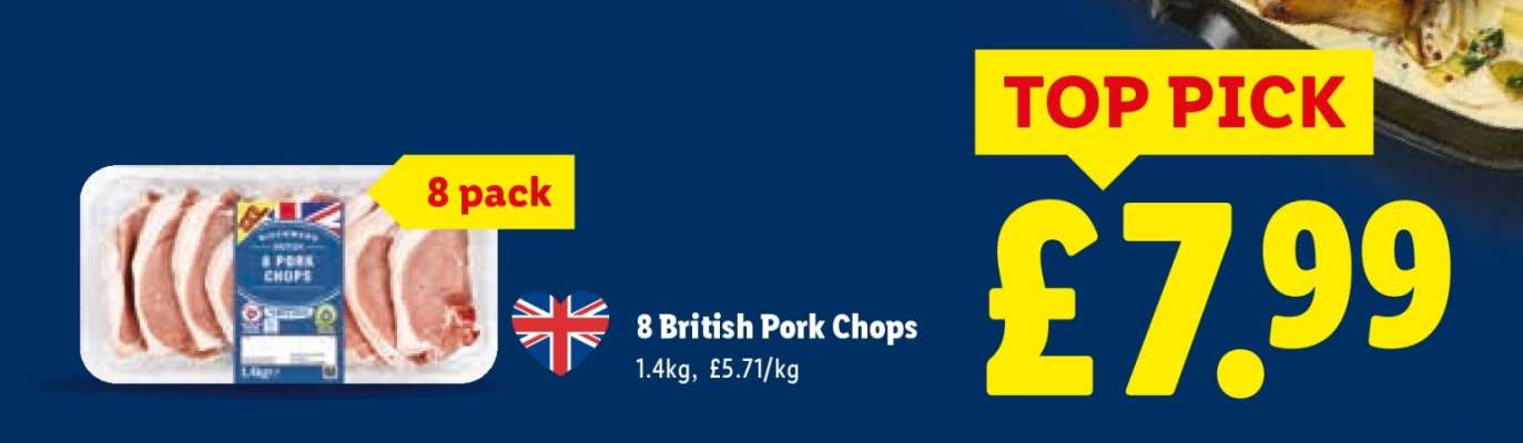 8 British Pork Chops