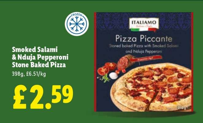 Smoked Salami & Nduja Pepperoni Stone Baked Pizza