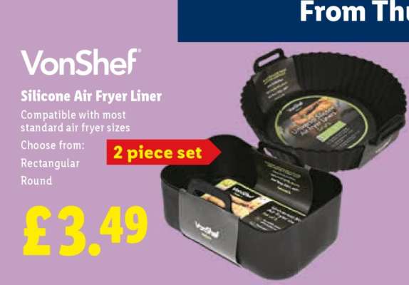 VonShef Silicone Air Fryer Liner
