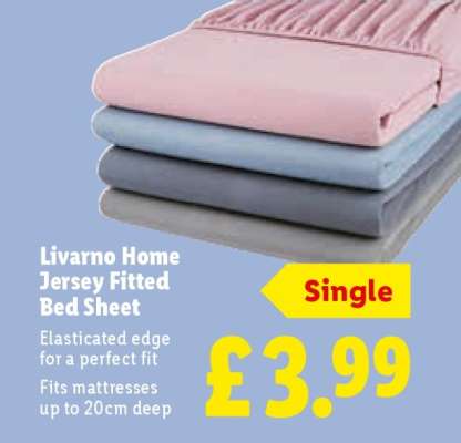Livarno Home Jersey Fitted Bed Sheet
