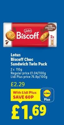 Lotus Biscoff Choc Sandwich Twin Pack