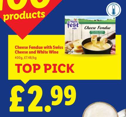 Cheese Fondue with Swiss Cheese and White Wine