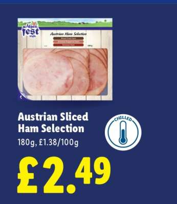 Austrian Sliced Ham Selection