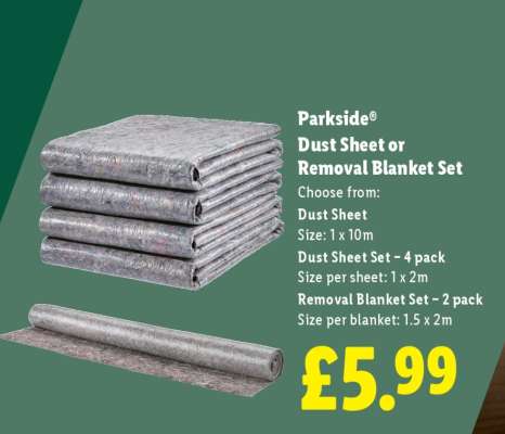 Parkside Dust Sheet or Removal Blanket Set