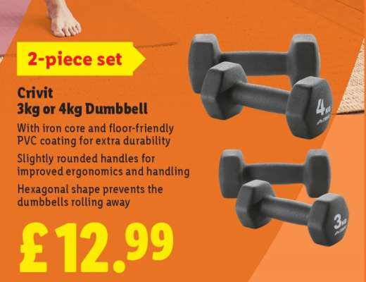 Crivit 3kg or 4kg Dumbbell
