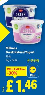 Milbona Greek Natural Yogurt