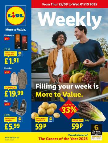 Lidl offer  - 25/09/2025 - 01/10/2025.