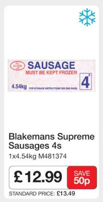 Blakemans Supreme Sausages 4s