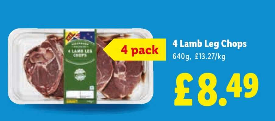 4 Lamb Leg Chops