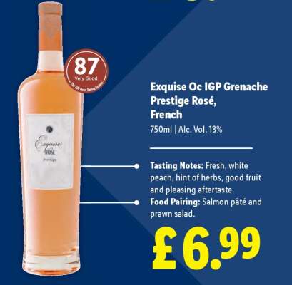 Exquise Oc IGP Grenache Prestige Rosé, French