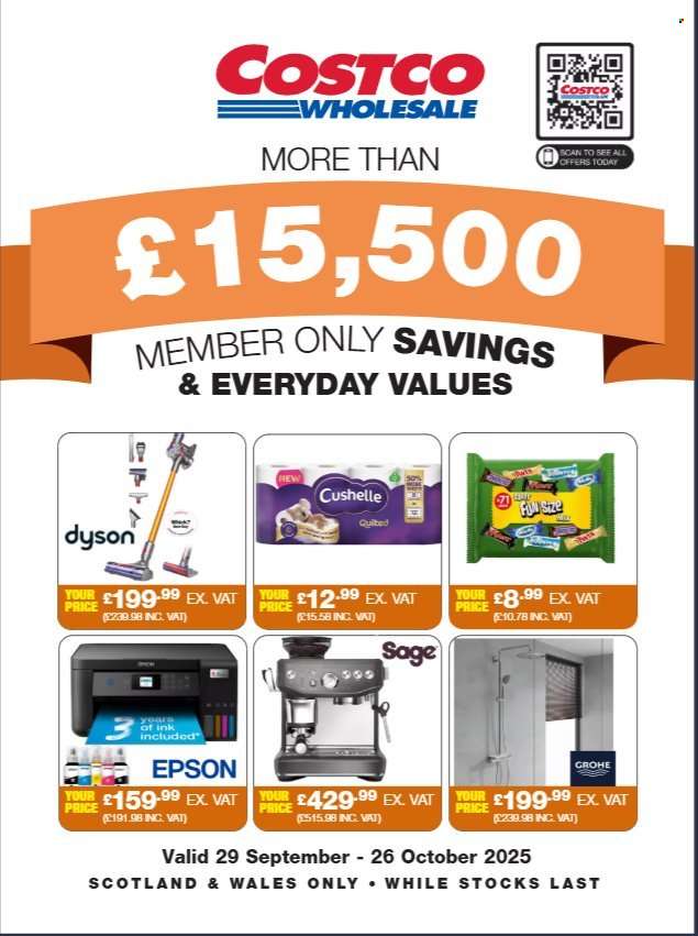 Costco offer  - 29/09/2025 - 26/10/2025.