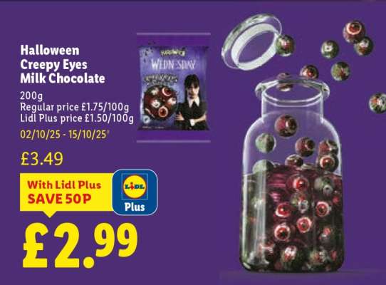 Halloween Creepy Eyes Milk Chocolate