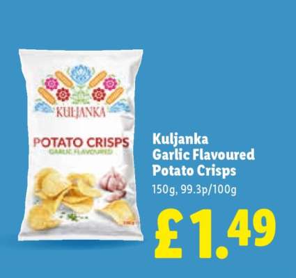 Kuljanka Garlic Flavoured Potato Crisps