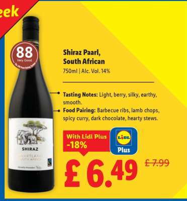Shiraz Paarl, South African