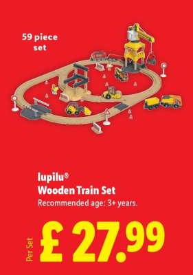 lupilu Wooden Train Set