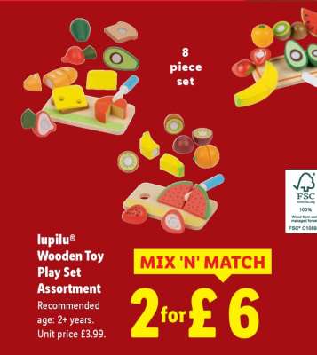 lupilu Wooden Toy Play Set Assortment