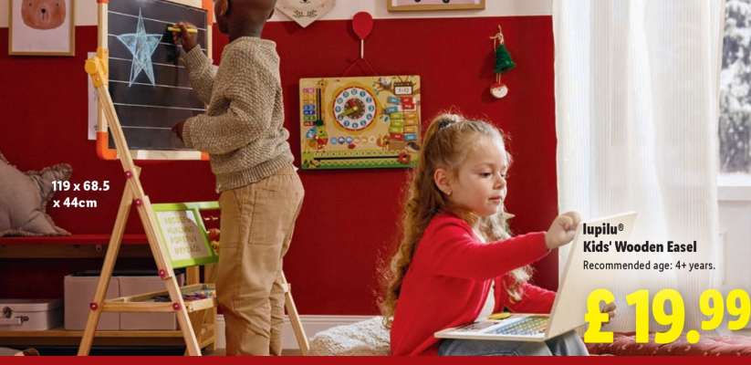 lupilu® Kids' Wooden Easel