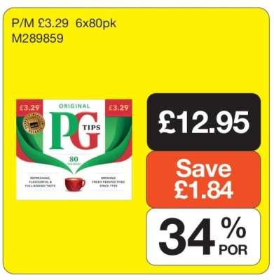 PG Tips 80 Tea Bags