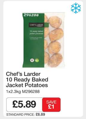 Chef’s Larder 10 Ready Baked Jacket Potatoes