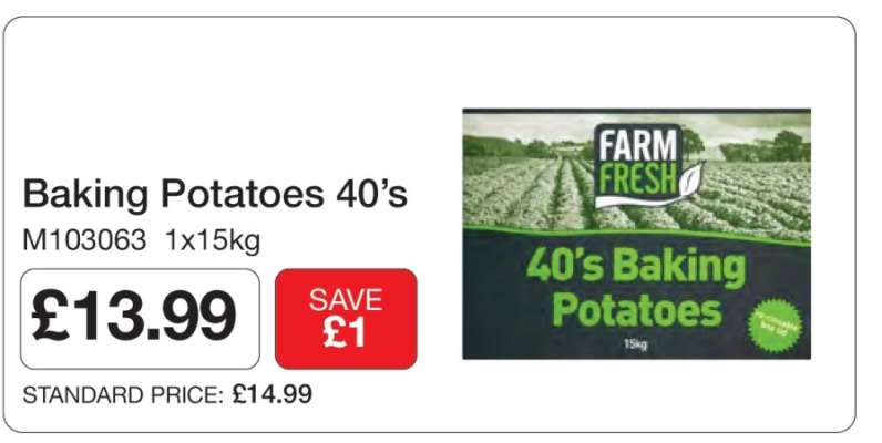Baking Potatoes 40's