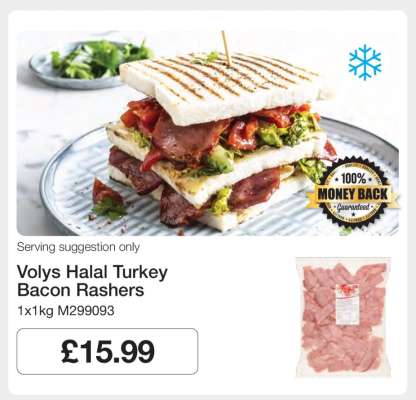Volys Halal Turkey Bacon Rashers