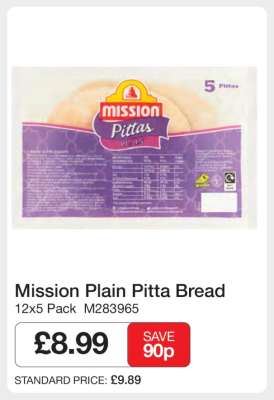 Mission Plain Pitta Bread