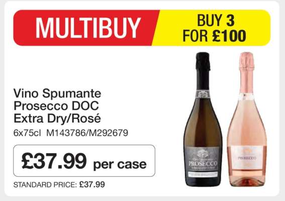Vino Spumante Prosecco DOC Extra Dry/Rosé