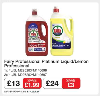 Fairy Professional Platinum Liquid/Lemon Professional