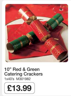 10” Red & Green Catering Crackers