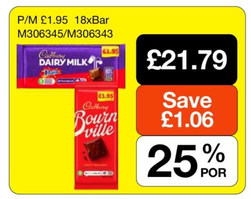 Cadbury Dairy Milk/Bournville