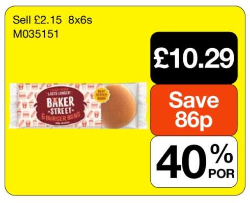 Baker Street 6 Burger Buns