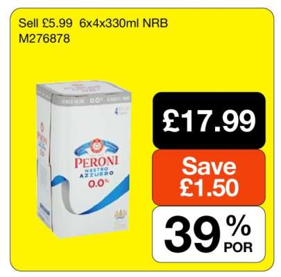 Peroni Nastro Azzurro 0.0%