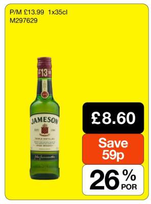 Jameson Triple Distilled Irish Whiskey