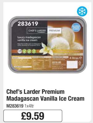 Chef’s Larder Premium Madagascan Vanilla Ice Cream