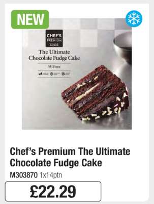 Chef’s Premium The Ultimate Chocolate Fudge Cake