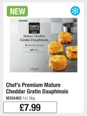 Chef’s Premium Mature Cheddar Gratin Dauphinois