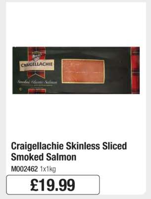Craigellachie Skinless Sliced Smoked Salmon