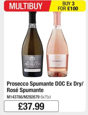 Prosecco Spumante DOC Ex Dry/Rosé Spumante