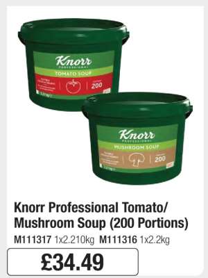 Knorr Professional Tomato/Mushroom Soup (200 Portions)