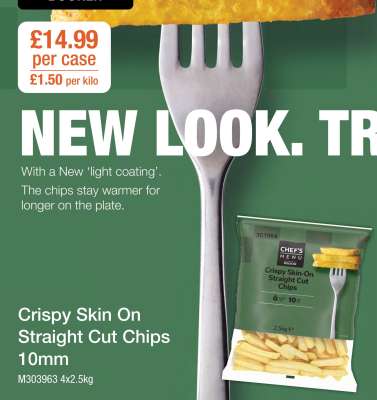 Crispy Skin-On Straight Cut Chips 10mm