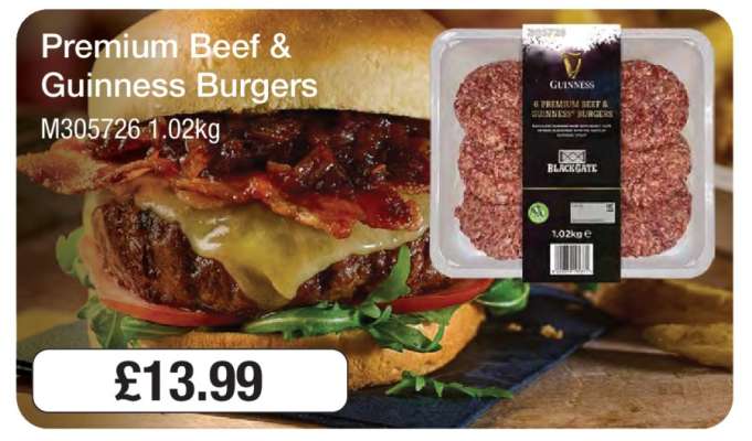 Premium Beef & Guinness Burgers