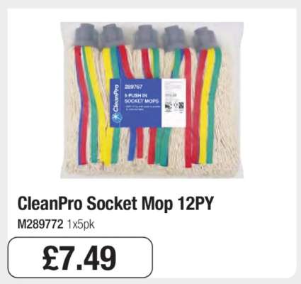 CleanPro Socket Mop 12PY