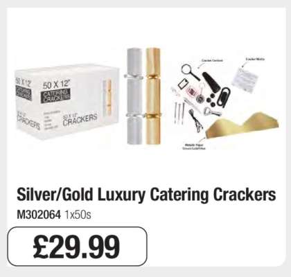 Silver/Gold Luxury Catering Crackers
