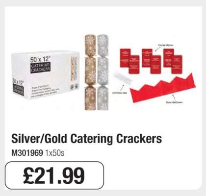 Silver/Gold Catering Crackers