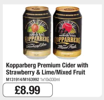 Kopparberg Premium Cider with Strawberry & Lime/Mixed Fruit