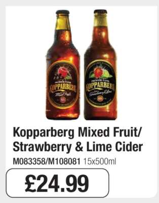 Kopparberg Mixed Fruit/Strawberry & Lime Cider
